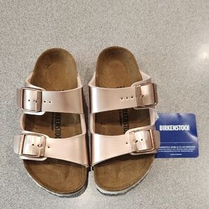 GIRL'S Birkenstock Rose Gold Sandals